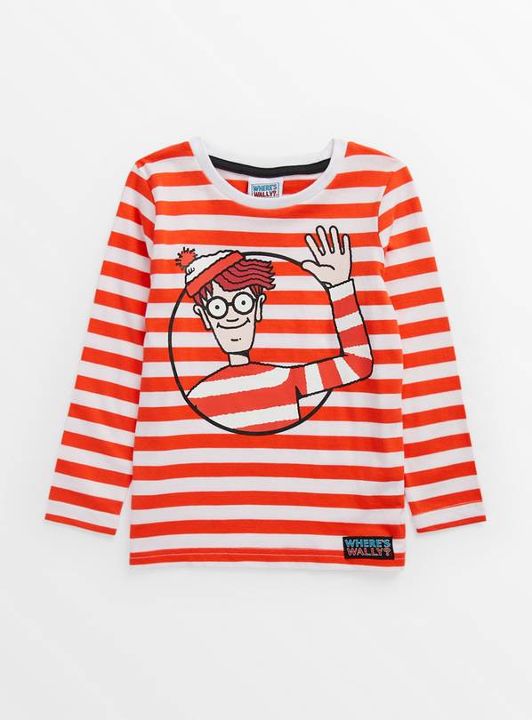 Where's Wally? Red Stripe Long Sleeve Top 3-4 years